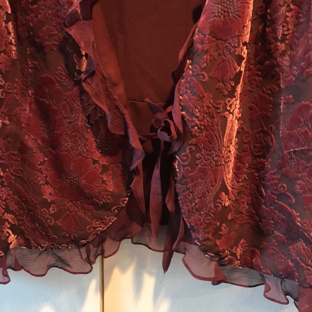 Cut Velvet Ruffled Jacket - Picture 5 of 9